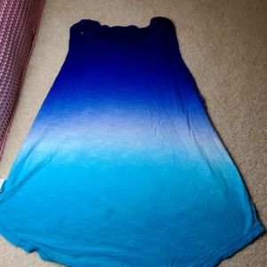 A blue and green faded tang top